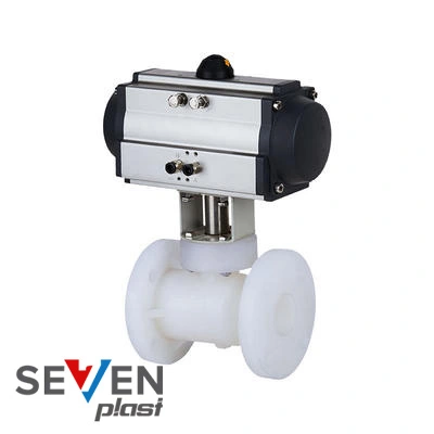 شیر توپی پنوماتیک pvdf