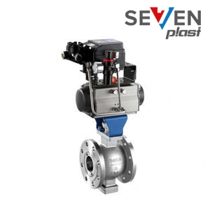 شیر توپی پنوماتیک pvdf