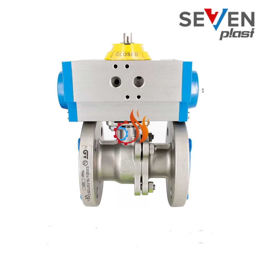 شیر توپی پنوماتیک pvdf